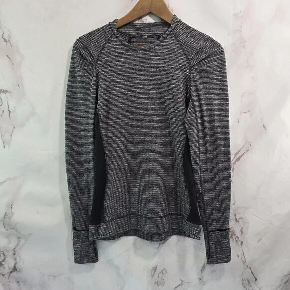 lululemon athletica Tops - Lululemon Shirt Womens 6 Black Long Sleeve Thumb Holes Mitts Running Crewneck